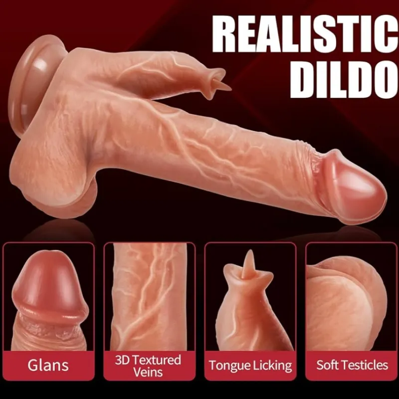 Consolador de Empuje Vibrador para Lamer