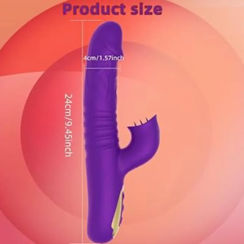 Consolador de Empuje Vibrador Triple Lengua