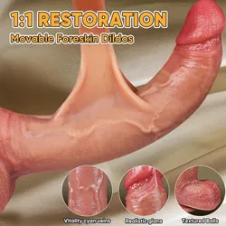 Consolador de Prepucio Móvil