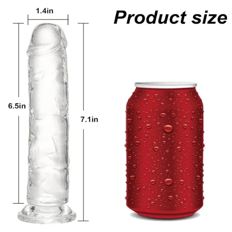 Consolador Transparente