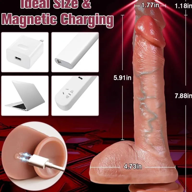 Consolador Vibrador de Empuje