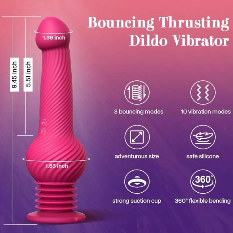 Consolador Vibrador de Empuje