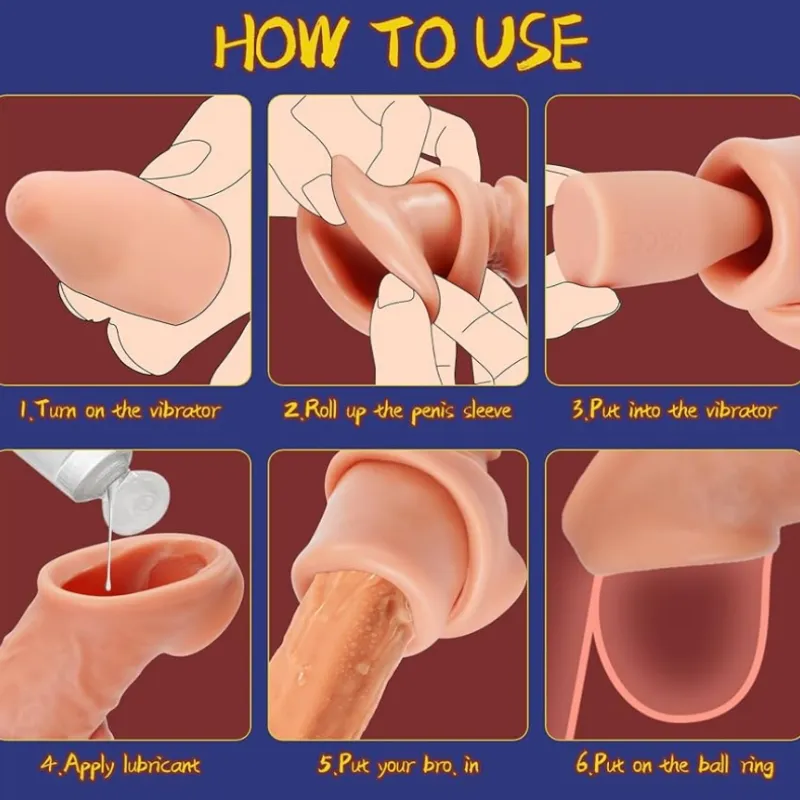 Juego de 3 Fundas Vibradoras Extensoras de Pene