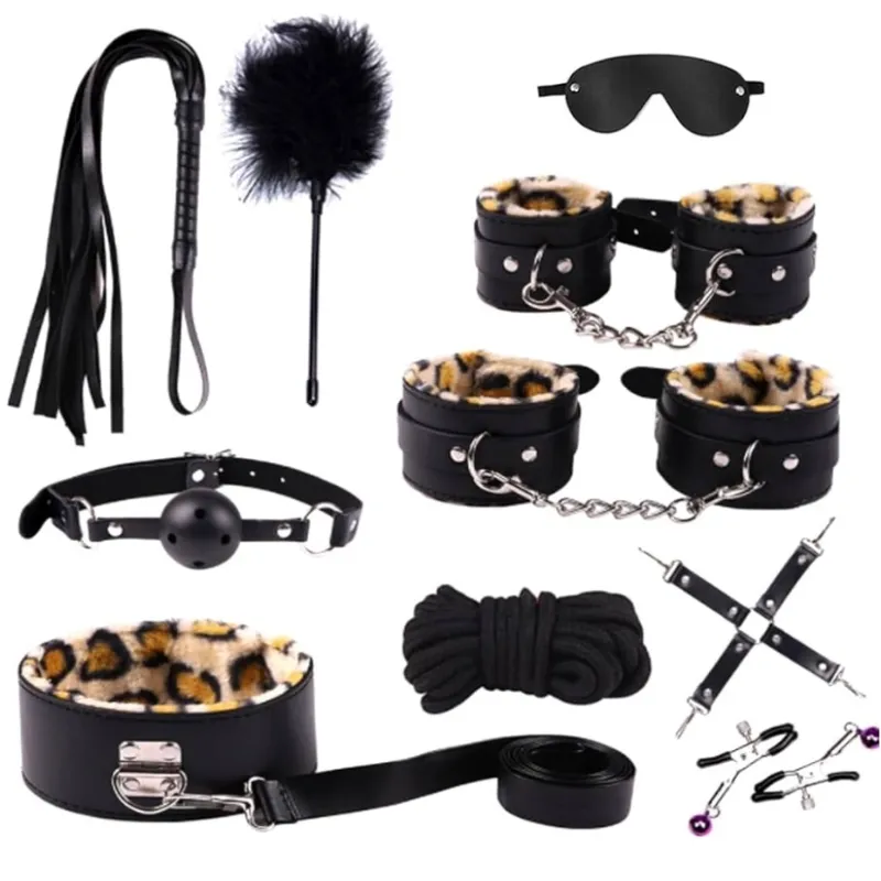 Kit BDSM Leopardo 10 Piezas