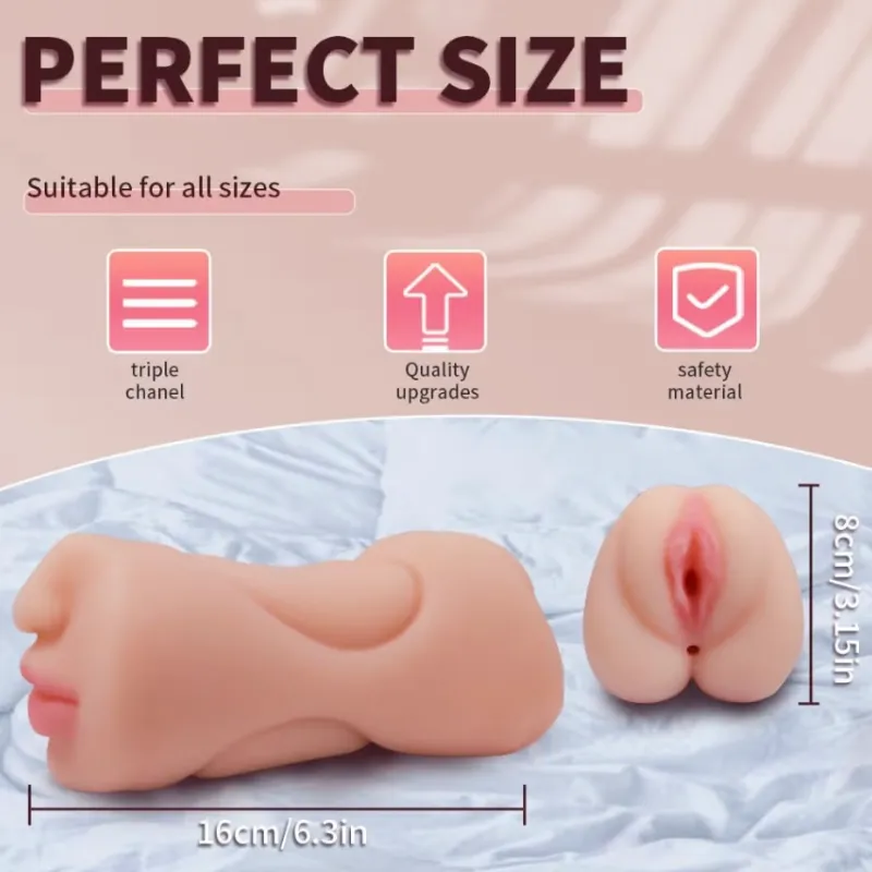 Masturbador de Vagina 3 en 1