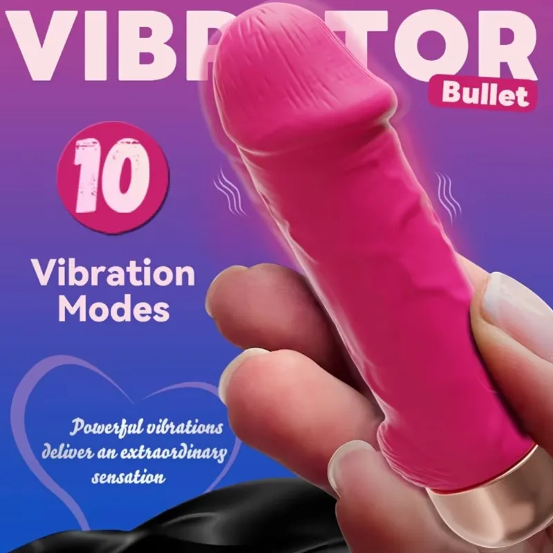 Vibrador Bala con Forma de Pene