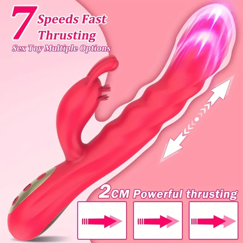 Vibrador Conejito Telescópico 3 en 1