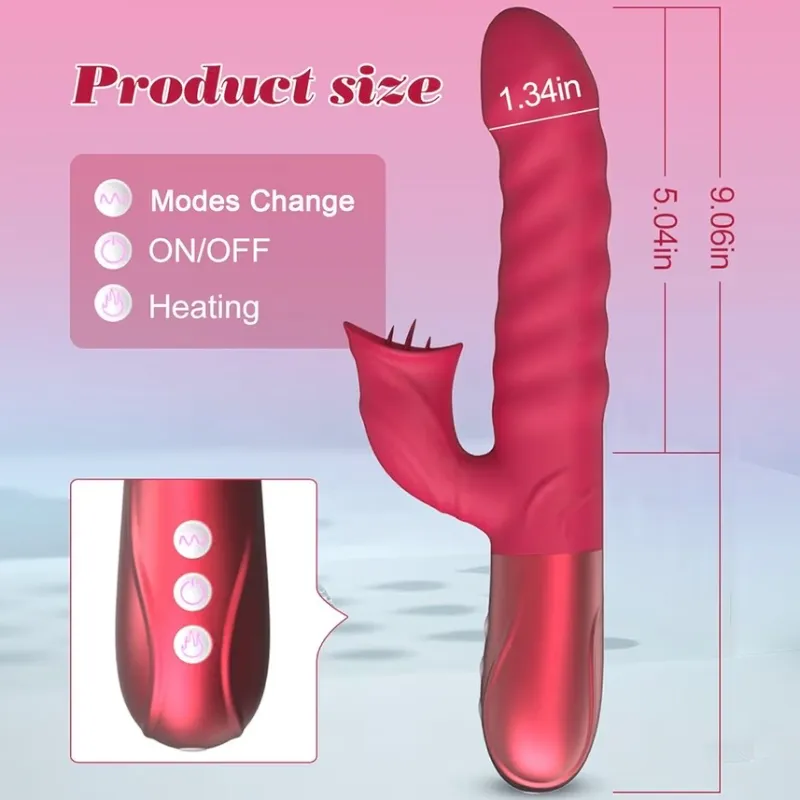 Vibrador de Calefacción con Lengua