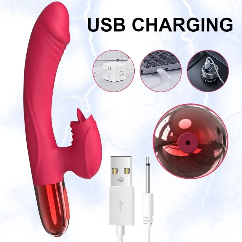 Vibrador de Conejito con Lengua