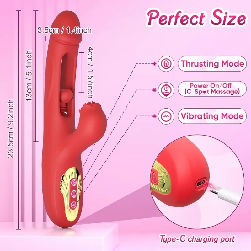 Vibrador de Conejo de Empuje Interno