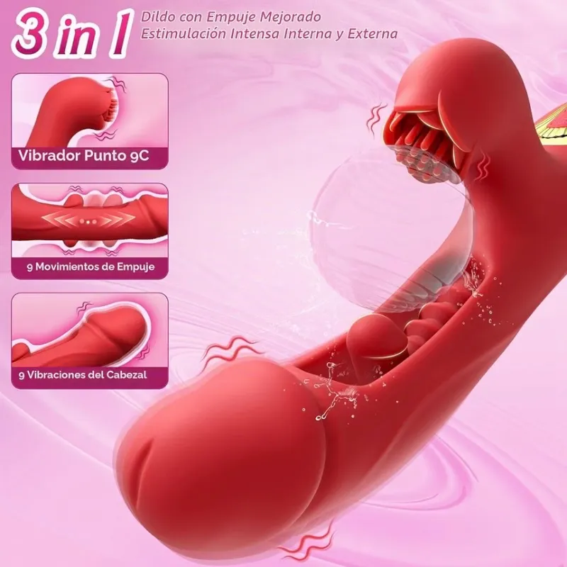 Vibrador de Conejo de Empuje Interno