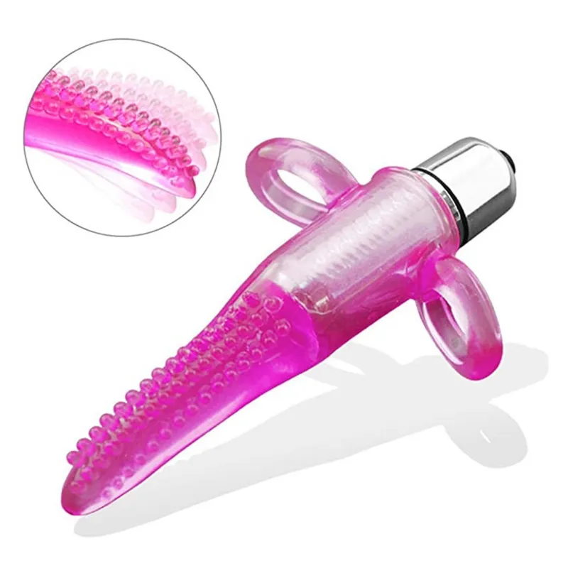 Vibrador de Lengua con Anillos en Dedos