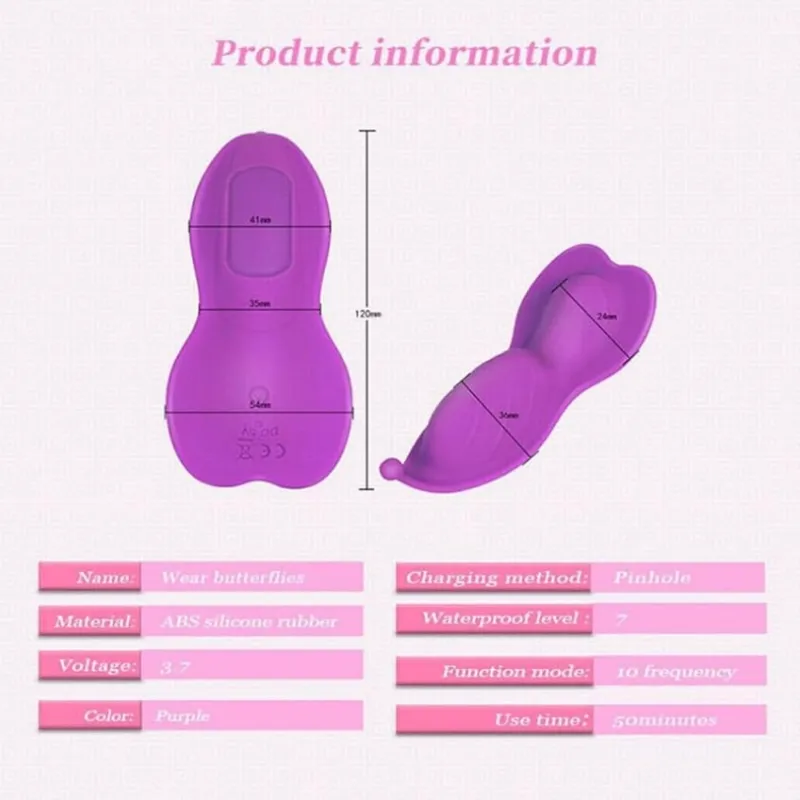 Vibrador de Mariposa Portátil
