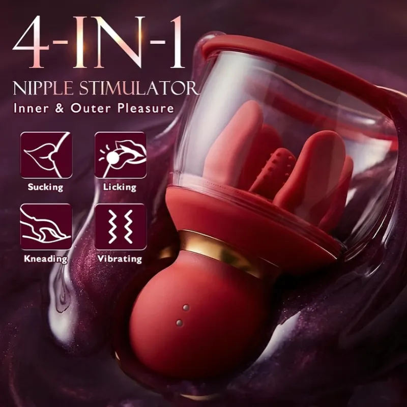 Vibrador de Rosa con Ventosa de Succión