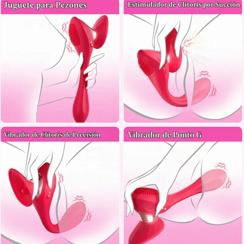Vibrador de Succión 3 en 1