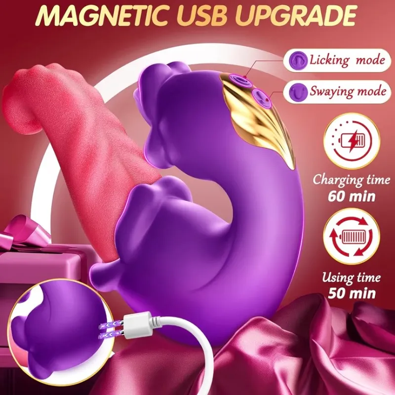 Vibrador Doble Lengua