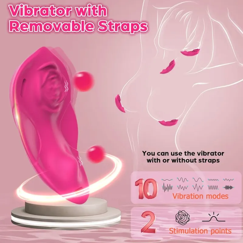 Vibrador Portátil de Rosa