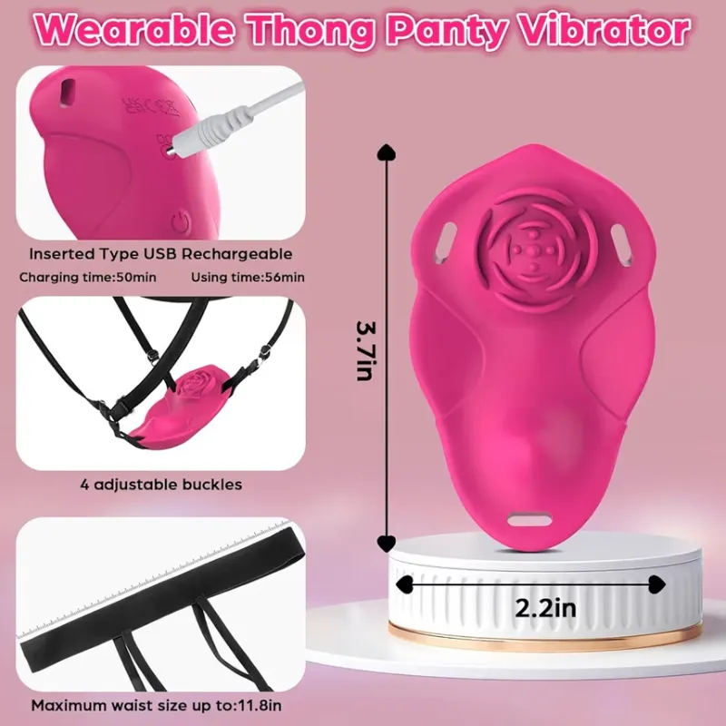 Vibrador Portátil de Rosa