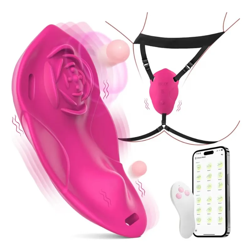 Vibrador Portátil de Rosa