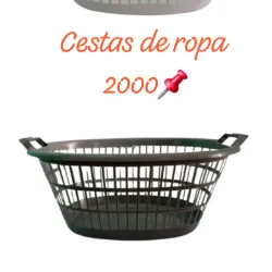 cesta de ropa color verde azul