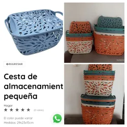 cesta organizadora , 29x23 cm