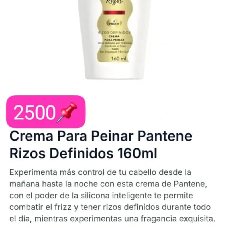 Crema de peinar, definición de rizos