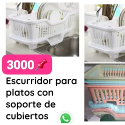 ESCURRIDOR DE MESETA ,TIENE PARA PLATOS ,VASOS Y CUCHARA 