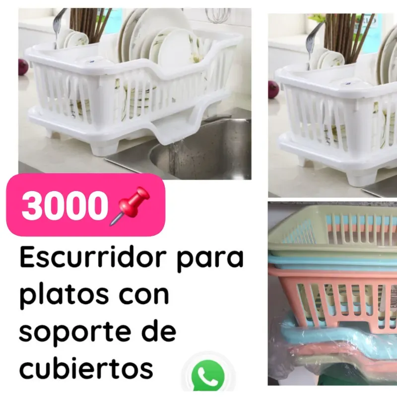ESCURRIDOR DE MESETA ,TIENE PARA PLATOS ,VASOS Y CUCHARA 