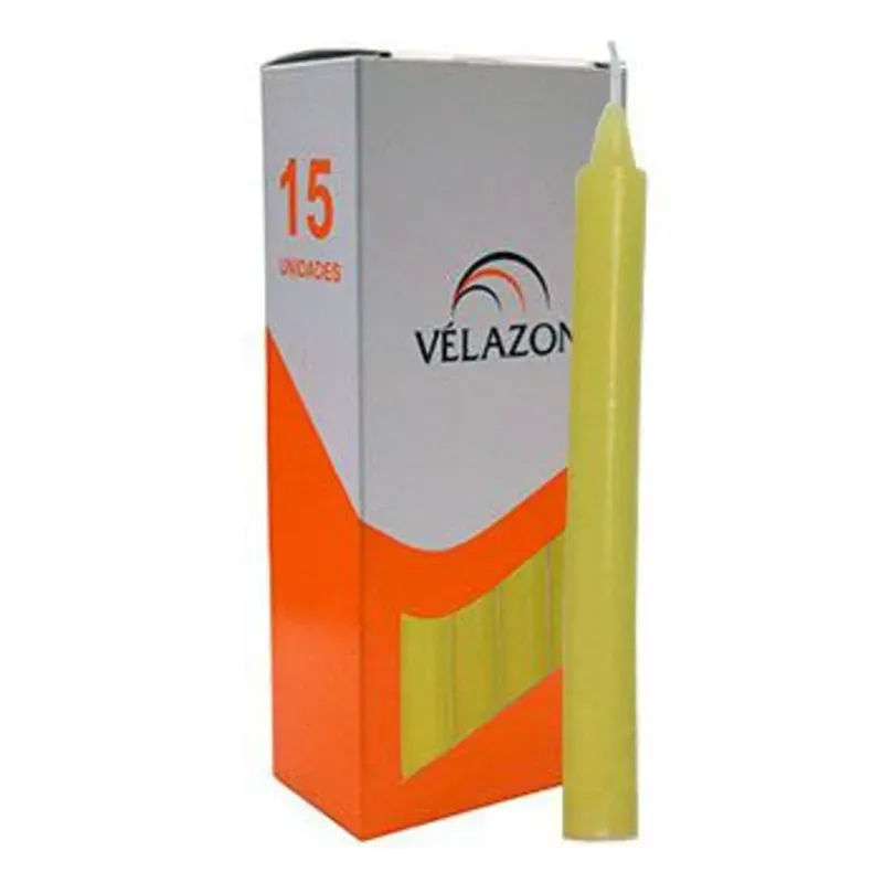 Velas amarillas,la caja 📦 trae 15