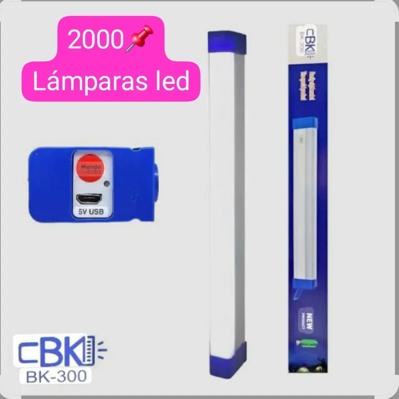 Lámpara recargable, durabilidad de 8 h