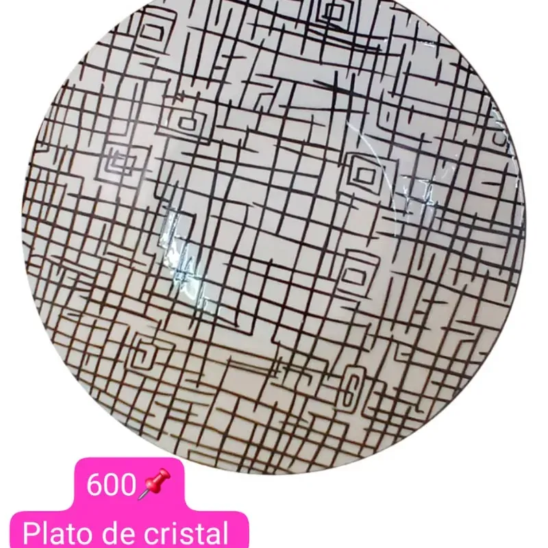 Plato hondo de cristal 