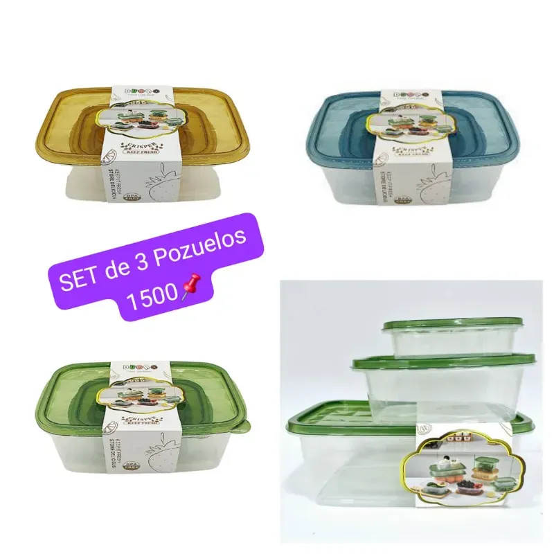 Set de 3 pozuelos de diferentes tamaños 