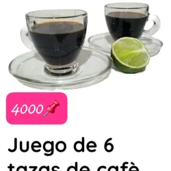 TAZAS DE CAFE CON PLATO OVALADO 