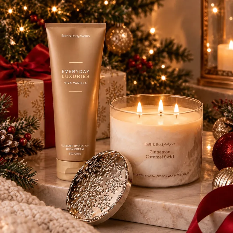 Christmas Gift Set Crema y Vela