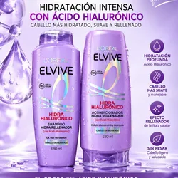 Shampoo y acondicionador Loréal Elvive Ácido hialurónico