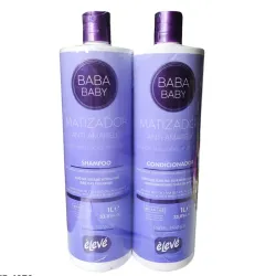 Set de Champu y Acondicionador Matizador Baba Baby de la marca Elevé Professional. 