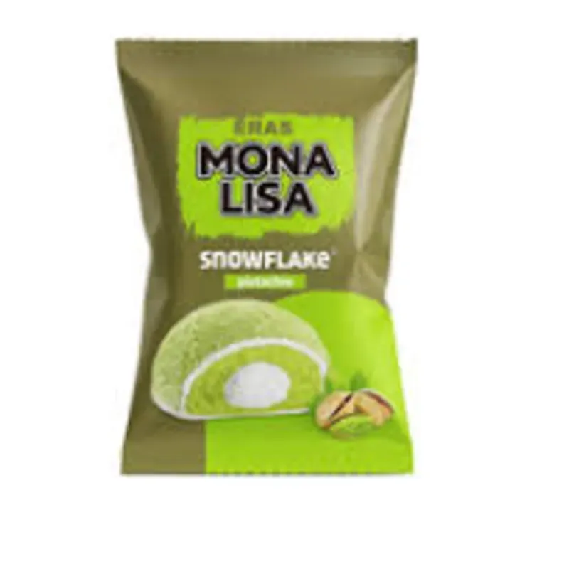 COPOS DE NIEVE RELLENOS DE CREMA CON SABOR A PISTACHO