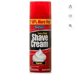 Crema de afeitar XtraCare Extra Thick Shave Cream, fórmula regular.