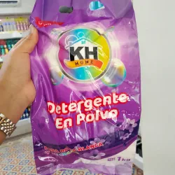 Detergente en polvo de la marca KH Home.