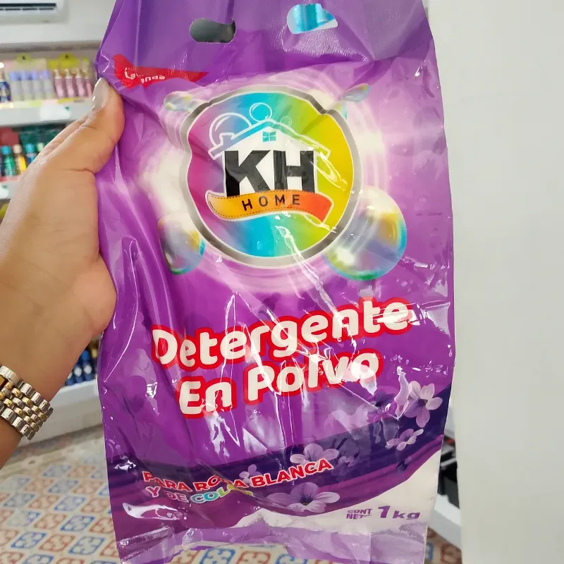 Detergente en polvo de la marca KH Home.