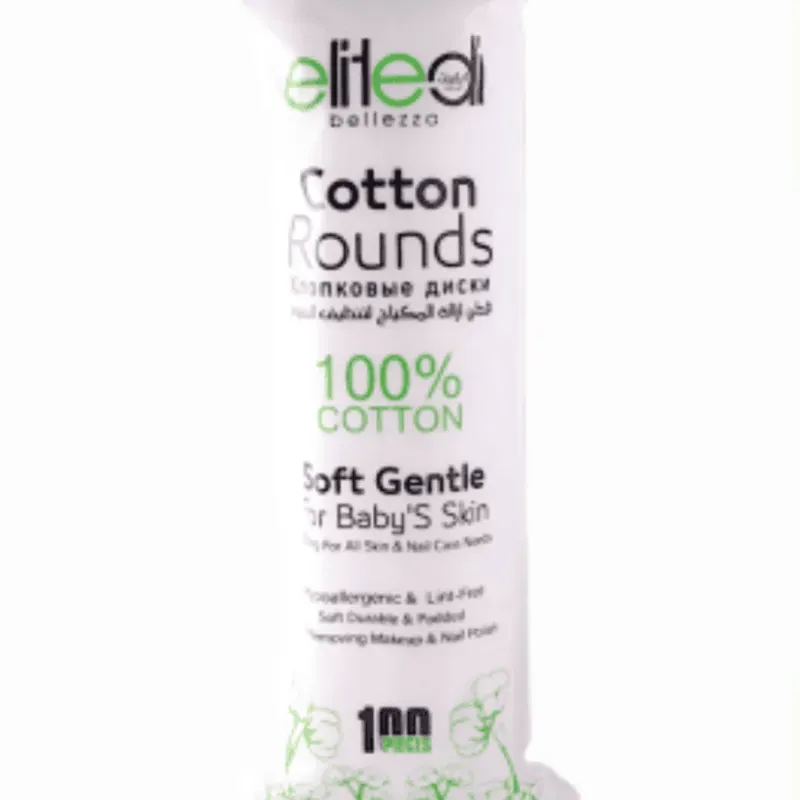 DISCOS DE ALGODÓN COSMETICOS PREMIUM de la marca Elite (similar a Delon), conocidos como "Cotton Rounds". 