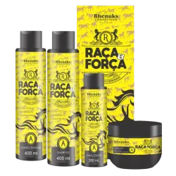 Kit Capilar Raça e Força de la marca Rhenuks Cosméticos.
