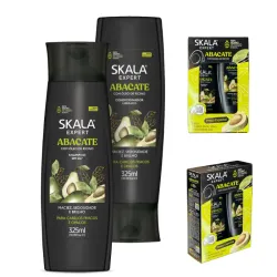 Kit de Champú y Acondicionador Skala Expert Abacate con Aceite de Ricino.