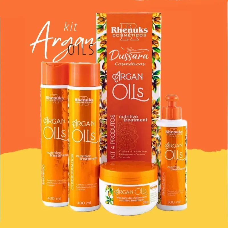Kit de tratamiento capilar Rhenuks Argan Oils. 