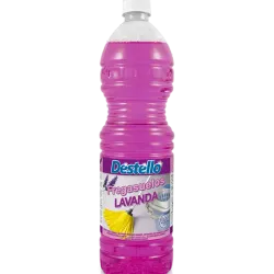 Limpiador de suelos de la marca Destello con fragancia a lavanda.