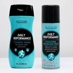 Línea de higiene femenina llamada "Daily Performance" de la marca XtraCare. 