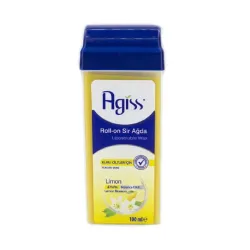 CERA DEPILATPRIA roll-on liposoluble Agiss con aroma a limón, diseñada para pieles secas. 