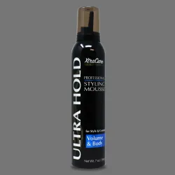 Mousse de peinado profesional XtraCare Signature Ultra Hold. 