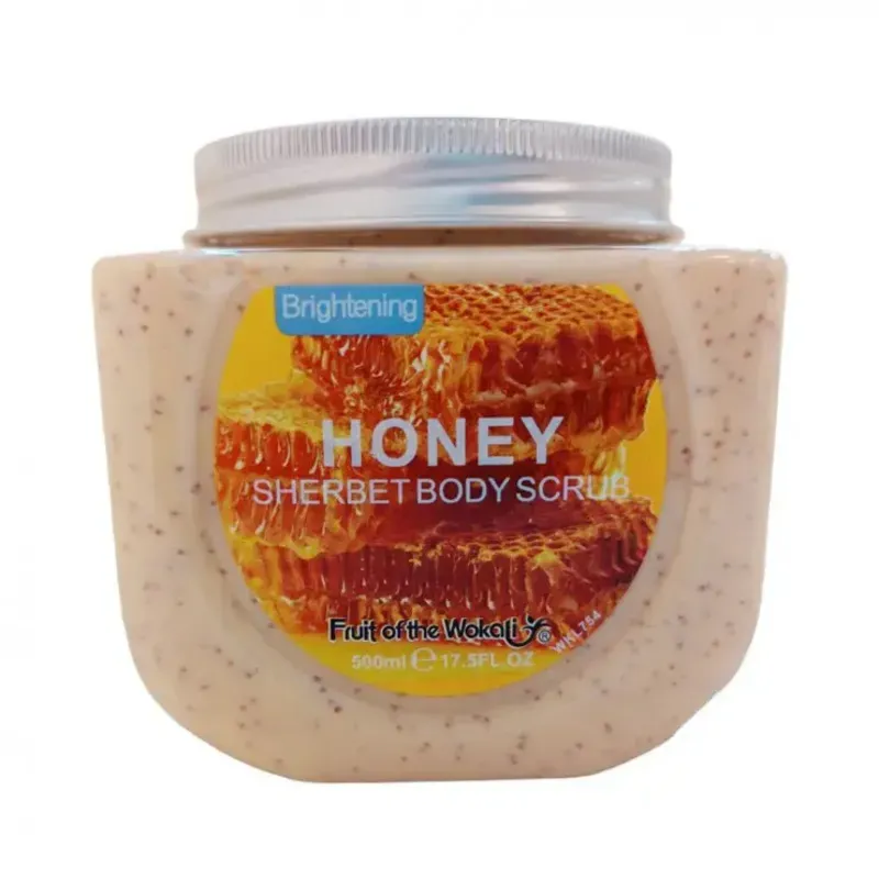EXFOLIANTE CORPORAL DE MIEL , específicamente el "Wokali Honey Sherbet Body Scrub". 