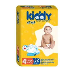 PAÑALES DE BEBE MARCA KiddyTalla L — 32 unidades